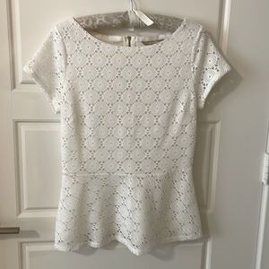 Banana Republic white lace top summer